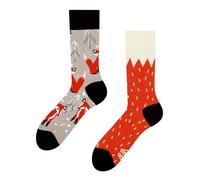 Dedoles Calcetines Unisex Hombre Mujer y Niños Algodón muchos diseños divertidos diferente izquierda derecha, color: Rojo, diseño: Zorro, tamaño: 35-38