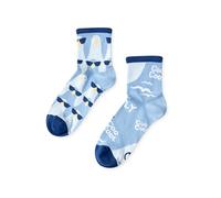 Dedoles Calcetines Unisex Hombre Mujer y Niños Algodón muchos diseños divertidos Fútbol Bicicleta diferente izquierda derecha, color: Azul, diseño: Palomas divertidas (de deporte), tamaño: 35-38
