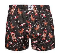 Dedoles Calzoncillos Hombre y Chico Ropa Interior Algodón Boxer Muchos diseños Divertidos Dinosaurios Hockey Patos, Color: Negro, diseño: Gallina Astronauta (bóxers), tamaño: 2XL