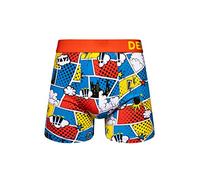 Dedoles Calzoncillos Hombre y Chico Ropa Interior Algodón Boxer Muchos diseños Divertidos Dinosaurios Hockey Patos, Color: Multicolor, diseño: Cómics de Colores (bóxers Ajustados), tamaño: S