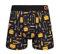 Dedoles Calzoncillos Hombre y Chico Ropa Interior Algodón Boxer Muchos diseños Divertidos Dinosaurios Hockey Patos, Color: Negro, diseño: Mecánico (bóxers Ajustados), tamaño: L