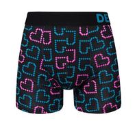 Dedoles Calzoncillos Hombre y Chico Ropa Interior Algodón Boxer Muchos diseños Divertidos Hockey Patos Barbacoa Regalo, Color: Negro, diseño: Corazones de píxel (Bóxers Ajustados), tamaño: S