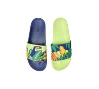 Dedoles Chanclas & Pantuflas Unisex Hombre Mujer y Niños Sandalias diseños divertidos Libros Pizza Flores Fiesta Café Regalo, color: Multicolor, diseño: Tucán y hojas, tamaño: 41