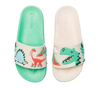 Dedoles Chanclas & Pantuflas Unisex Hombre Mujer y Niños Sandalias diseños divertidos Libros Pizza Flores Fiesta Café Regalo, Color: Skatepark de los dinosaurios, Tamaño: 31 EU