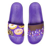 Dedoles Chanclas & Pantuflas Unisex Hombre Mujer y Niños Sandalias diseños divertidos Libros Pizza Flores Fiesta Café Regalo, Color: Donuts dulces, Tamaño: 37 EU