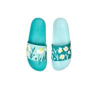 Dedoles Chanclas & Pantuflas Unisex Hombre Mujer y Niños Sandalias diseños divertidos Libros Pizza Flores Fiesta Café Regalo, color: Azul, diseño: Camomila turquesa, tamaño: 38