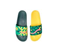 Dedoles Chanclas & Pantuflas Unisex Hombre Mujer y Niños Sandalias diseños divertidos Libros Pizza Flores Fiesta Café Regalo, color: Multicolor, diseño: Camaleón a la caza, tamaño: 38