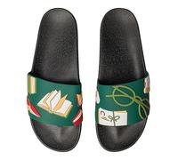 Dedoles Chanclas Unisex Hombre Mujer y Niños Sandalias diseños divertidos Libros Pizza Flores Fiesta Café Regalo, Color: Amante de los libros, 45 EU