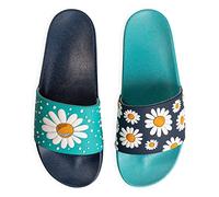 Dedoles Chanclas Unisex Hombre Mujer y Niños Sandalias diseños divertidos Libros Pizza Flores Fiesta Café Regalo, Color: Flor de margarita, 40 EU