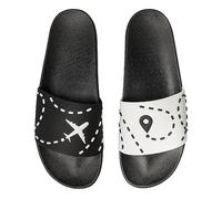 Dedoles Chanclas Unisex Hombre Mujer y Niños Sandalias diseños divertidos Libros Pizza Flores Fiesta Café Regalo, Color: Ruta del avión, 42 EU
