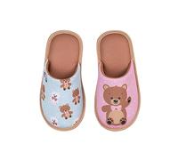 Dedoles Pantuflas Unisex Hombre Mujer y Niños Espuma viscoelástica muchos diseños divertidos Unicornio Gatos Aguacates Planetas Salchicha Regalo, Color: Oso de peluche, 30-31 EU