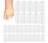 Dedos de Silicona Pies, 30 Piezas de Silicona para Proteger los Dedos del Gran Dedo del pie de Gel Puntera, Reutilizables Suave Protector para las Ampollas Callos Martillo Dedos de los Pies