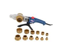 Dedra DED7514 - Soldadora de manguitos para tubos y accesorios de plástico (1500 W, caja metálica, rango de 16 - 63 mm, hasta 300 °C, con 7 accesorios)