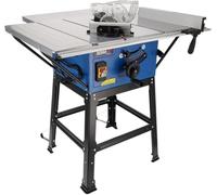 Dedra DED7754T3 Sierra de mesa para madera, cepilladora, sierra circular 2000 W, hoja de sierra de 254 mm, con tres discos incluidos, 4800 rpm, grosor máximo de corte 87 mm, sierra circular de mesa