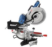 DEDRA DED7772 - Sierra ingletadora radial (2000 W, hoja 305 x 30 mm, 4500 rpm, inclinación izquierda/derecha, con láser, arranque gradual y función de deslizamiento para madera y paneles.