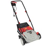 Dedra Escarificador/aireador de césped, accionamiento eléctrico, fuerte 1500 W, 3000 RPM, ancho de trabajo de 32 cm, nivel de ruido, bolsa de recogida de 30 L, con ajuste de profundidad