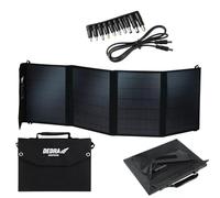 Dedra DEZT0040 - Panel solar para balcón (40 W, con luz LED, peso 1,9 kg, protección IP65, módulos solares monocristalinos, cargador solar USB, para camping, jardines, balcones y al aire libre)