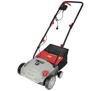 Dedra Escarificador/aireador de césped, accionamiento eléctrico, fuerte 1500 W, 3000 RPM, ancho de trabajo de 32 cm, nivel de ruido, bolsa de recogida de 30 L, con ajuste de profundidad