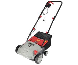 Dedra Escarificador/aireador de césped, accionamiento eléctrico, fuerte 1500 W, 3000 RPM, ancho de trabajo de 32 cm, nivel de ruido, bolsa de recogida de 30 L, con ajuste de profundidad