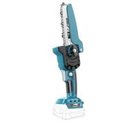 DEDRA Minimotosierra de 6 pulgadas, pequeña batería de 18 V, diseño ligero y tamaño compacto, protector de cadena, grosor de corte (hasta 140 mm), velocidad de 8 m/s, alta velocidad de rotación 5400