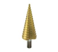 Dedra WMST0430 - Broca escalonada (4-30 mm, HSS, revestimiento TiN, vástago cilíndrico, forma de árbol de abeto)