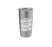 Dedushka Como Un Abuelo Solo Más Fresco Abuelo Ruso Vaso térmico de acero inoxidable de doble pared