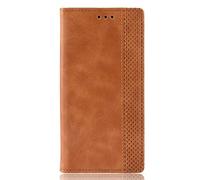 Dedux Flip Funda con LG k30 2019, Tapa de Billetera de Cuero Retro Cierre Magnético Folio Soporte Ranuras para Tarjetas, Marrón