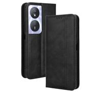 Dedux Flip Funda para Honor X7b 4G / 5G / Honor 90 Smart 5G, Tapa de Billetera de Cuero Retro Cierre Magnético Folio Soporte Ranuras para Tarjetas. Negro