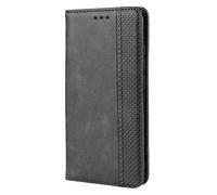 Dedux Flip Funda para Motorola Moto G06/G06 Power, Tapa de Billetera de Cuero Retro Cierre Magnético Folio Soporte Ranuras para Tarjetas. Negro