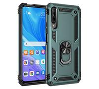 Dedux Funda Huawei P Smart Pro 2019 [Tough Armor Series] Robusta Anti-Arañazos Panel Trasero PC + TPU a Prueba de choques + Soporte Plegable. Verde Oscuro