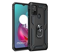 Dedux Funda Motorola Moto G30 / G10 [Tough Armor Series] Robusta Anti-Arañazos Panel Trasero PC + TPU a Prueba de choques + Soporte Plegable. Negro