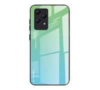 Dedux Funda para Honor 200 Lite, Carcasa Degradado de Color Vidrio Templado Anti-rasguños Funda, TPU de Silicona Suave Case Cover (Verde)