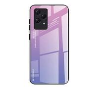 Dedux Funda para Honor 200 Lite, Carcasa Degradado de Color Vidrio Templado Anti-rasguños Funda, TPU de Silicona Suave Case Cover (Violeta)