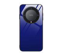 Dedux Funda para Honor Magic 5 Lite 5G (Magic5 Lite) / X9a, Carcasa Color Puro Vidrio Templado Anti-rasguños Funda y TPU de Silicona Suave Case Cover Fundas (Azul Oscuro)