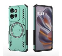 Dedux Funda para Motorola Edge 50 Pro, Carcasa Anillo Magnético, Armadura Militar Dura para PC y TPU Doble Capa Case. Verde