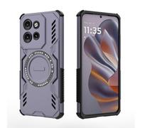 Dedux Funda para Motorola Edge 50 Pro, Carcasa Anillo Magnético, Armadura Militar Dura para PC y TPU Doble Capa Case. Morado