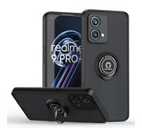 Dedux Funda para Motorola Moto G84 5G, Carcasa Protectora Translúcido PC Fundas, Silicona TPU Protección Case, Soporte de Anillo Compatible Carga Magnética. Negro