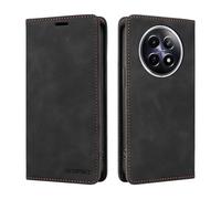 Dedux Funda para Realme 12 5G / Realme 12x 5G, Cuero Premium Flip Folio Carcasa Case con Tarjetero Fundas Tapa Libro Magnético con Bloqueo RFID Proteccionpara. Negro