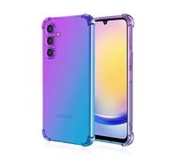 Dedux Funda para Samsung Galaxy A25 5G, [Refuerzo de Cuatro Esquinas] Carcasa Gradiente Transparente TPU Suave Funda Case (Violeta/Azul)