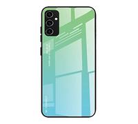 Dedux Funda para Samsung Galaxy A54 5G, Carcasa Degradado de Color Vidrio Templado Anti-rasguños Funda, TPU de Silicona Suave Case Cover (Verde)