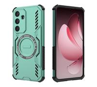 Dedux Funda para Samsung Galaxy S25 FE, Carcasa Anillo Magnético, Armadura Militar Dura para PC y TPU Doble Capa Case. Verde