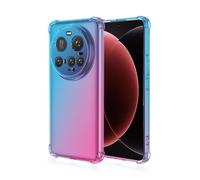 Dedux Funda para Xiaomi 15 Ultra, [Refuerzo de Cuatro Esquinas] Carcasa Gradiente Transparente TPU Suave Funda Case (Azul/Rosa)