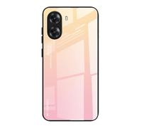 Dedux Funda para Xiaomi Poco X7 Pro 5G, Carcasa Degradado de Color Vidrio Templado Anti-rasguños Funda, TPU de Silicona Suave Case Cover (Dolado/Rosa)