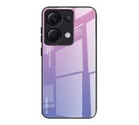 Dedux Funda para Xiaomi Redmi Note 13 Pro 4G, Carcasa Degradado de Color Vidrio Templado Anti-rasguños Funda, TPU de Silicona Suave Case Cover (Violeta)