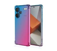 Dedux Funda para Xiaomi Redmi Note 13 Pro+ / Redmi Note 13 Pro Plus 5G, [Refuerzo de Cuatro Esquinas] Carcasa Gradiente Transparente TPU Suave Funda Case (Azul/Rosa)