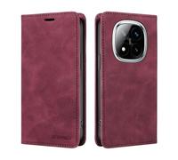 Dedux Funda para Xiaomi Redmi Note 14 Pro 5G, Cuero Premium Flip Folio Carcasa Case con Tarjetero Fundas Tapa Libro Magnético con Bloqueo RFID Proteccionpara. Rojo