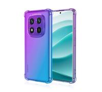Dedux Funda para Xiaomi Redmi Note 14 Pro 5G, [Refuerzo de Cuatro Esquinas] Carcasa Gradiente Transparente TPU Suave Funda Case (Violeta/Azul)