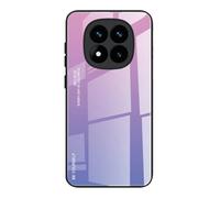 Dedux Funda para Xiaomi Redmi Note 14 Pro Plus 5G / Redmi Note 14 Pro+, Carcasa Degradado de Color Vidrio Templado Anti-rasguños Funda, TPU de Silicona Suave Case Cover (Violeta)