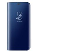 Dedux Funda Samsung Galaxy S20 Ultra 5G - Modelo Inteligente Fecha/Hora Ver Espejo Brillante tirón del Caso Duro con para el Samsung Galaxy S20 Ultra 5G, Azul