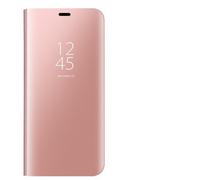 Dedux Funda Samsung Galaxy S20 Ultra 5G - Modelo Inteligente Fecha/Hora Ver Espejo Brillante tirón del Caso Duro con para el Samsung Galaxy S20 Ultra 5G, Oro Rosa